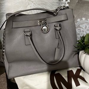 Michael Kors Hamilton Saffino leather bag.